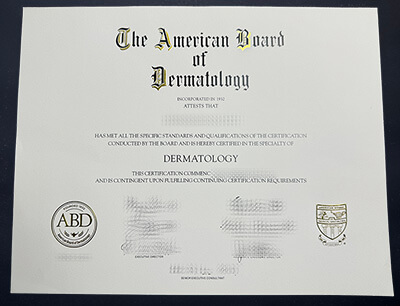 Order American Board of Dermatology certificate