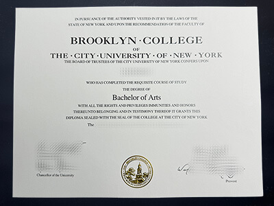 order Brooklyn College certificate
