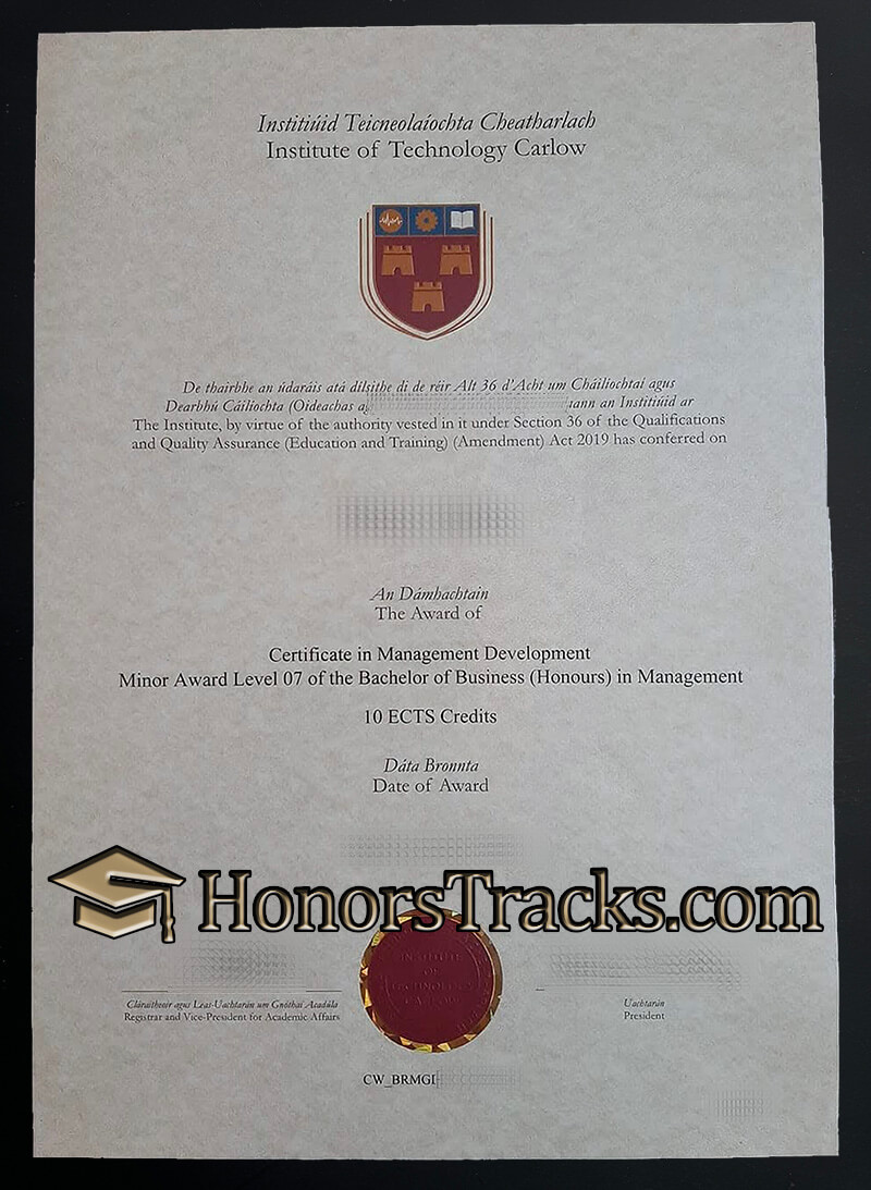 Buy Institute of Technology Carlow Ireland diploma