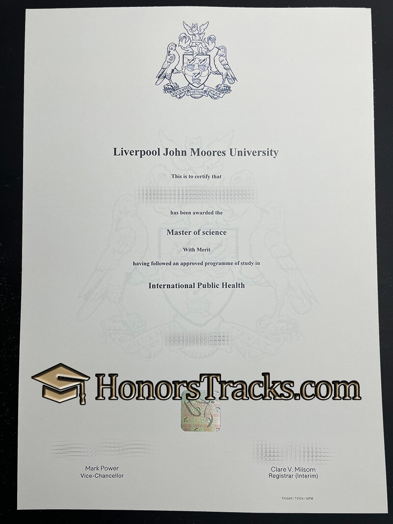 Buy Liverpool John Moores University diploma