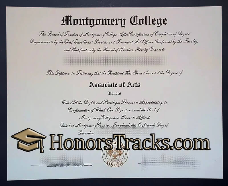 Order Montgomery College diploma
