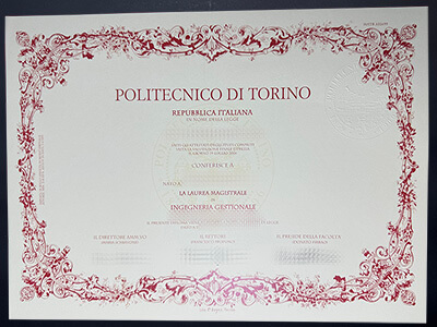 order Politecnico Di Torino diploma