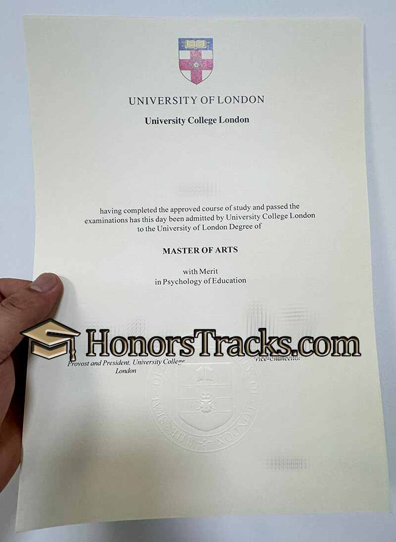 order University College London diploma