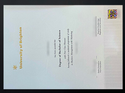 make University of Brighton diploma
