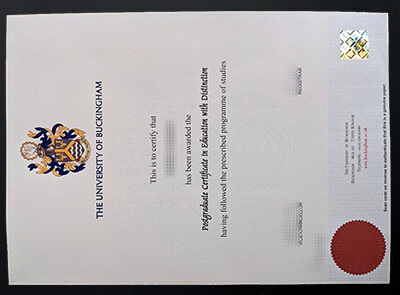 Buy University of Buckingham diploma