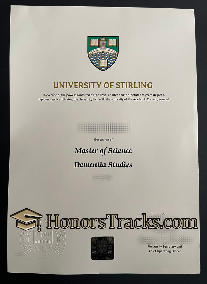 make University of Stirling diploma
