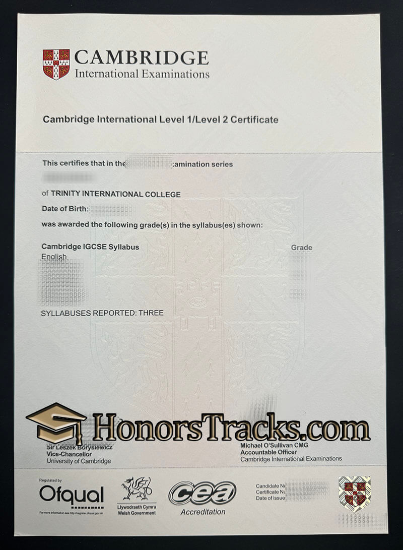 Cambridge International Level 1/Level 2 Certificate