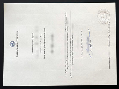 order Göteborgs universitet diploma