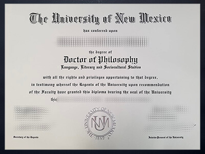 Order University of New Mexico degree