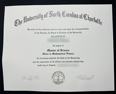 get UNC Charlotte diploma