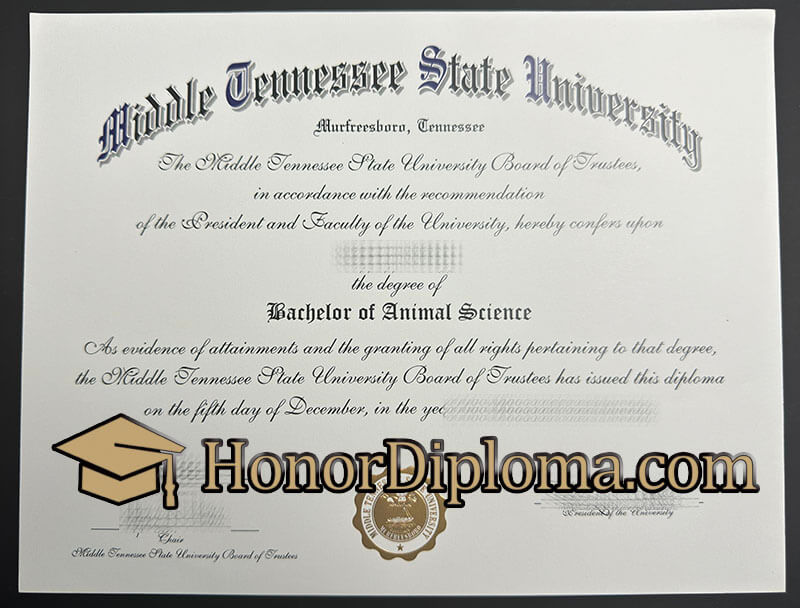 get a Middle Tennessee State University diploma